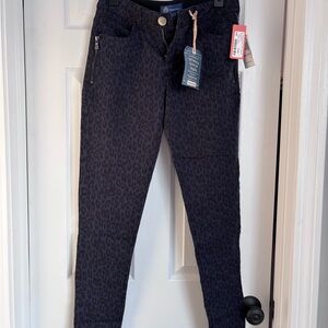 NWT-Democracy Absolution Booty Lift Blue Leopard Print Jeggings